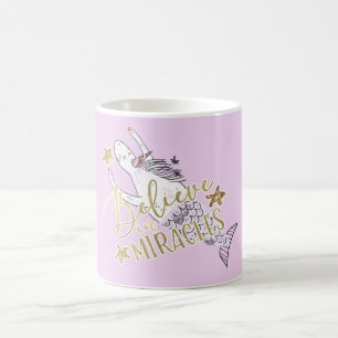 Eenhoorn Zeemeermin Modern Trendy Geloof in Wonder Koffiemok