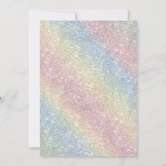 Eenhoorn & Zeemeermin Pool Party Uitnodiging (Achterkant)