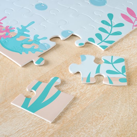 Eenhoorn zeemeerminnen onder het Zee Medium Skin T Legpuzzel (Zijkant)