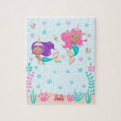 Eenhoorn zeemeerminnen onder het Zee Medium Skin T Legpuzzel (Verticaal)