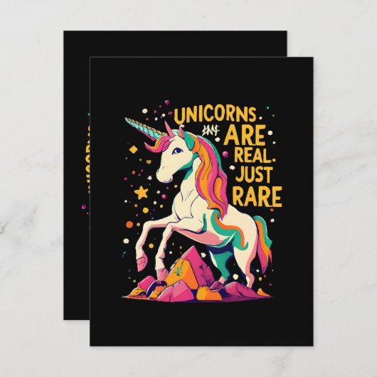 Eenhoorn zijn echt gewoon zeldzaam informatiekaartje (Voorkant / Achterkant)