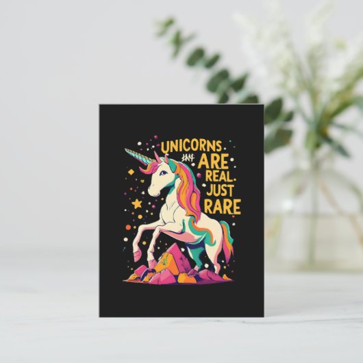 Eenhoorn zijn echt gewoon zeldzaam informatiekaartje (Staand voorkant)