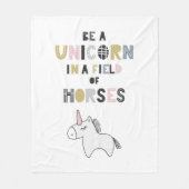 Eenhoorn zijn op het gebied van paarden fleece deken (Voorkant)