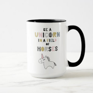 Eenhoorn zijn op het gebied van paarden mok