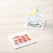 Eenhoorn Zinnia Collage Paper Onderzetter (Insitu)