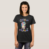 Eenhoorn zo lang 4e graad kijk uit 5e graad hier t-shirt (Voorkant volledig)