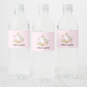 eenhoorn, zoete eenhoorn, magisch, fantasie waterfles etiket