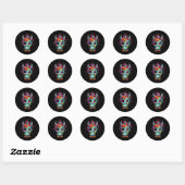 Eenhoorn Zombie Zombiecorn Horror Karakter Gothic Ronde Sticker (Vel)