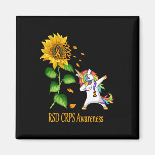 Eenhoorn Zonnebloem RSD CRPS Awareness Magneet