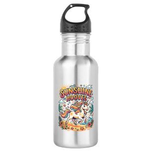 Eenhoorn Zonneschijn Hoeven Commerciële Sticker en Waterfles