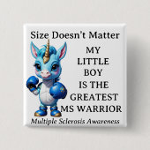 Eenhoorn, zoon, Kind, MS Warrior Button (Voorkant)