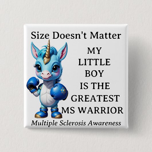 Eenhoorn, zoon, Kind, MS Warrior Button (Voorkant)