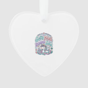 Eenhoorn Zoute Manen Zonnige Ziel Retro Stijl T-Sh Ornament