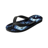 Eenhoorn zwart magische fee in donker bos kinder teenslippers (Schuin)