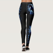 Eenhoorn zwart magische fee in donker bos leggings (Achterkant)