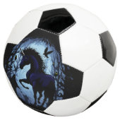 Eenhoorn zwart magische fee in donker bos voetbal (Drie kwart)