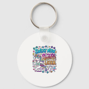 Eenhoorn Zweet Nu Glans Later Cadeau Idee Vector D Sleutelhanger
