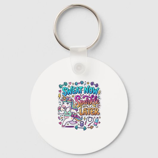 Eenhoorn Zweet Nu Glans Later Cadeau Idee Vector D Sleutelhanger (Voorkant)