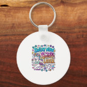 Eenhoorn Zweet Nu Glans Later Cadeau Idee Vector D Sleutelhanger (Voorkant)