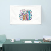 Eénhoorn Zweet Nu Glans Later Cadeau Idee Vector D Spandoek (Beurs)