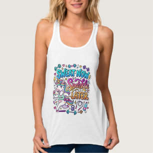 Eenhoorn Zweet Nu Glans Later Cadeau Idee Vector D Tanktop