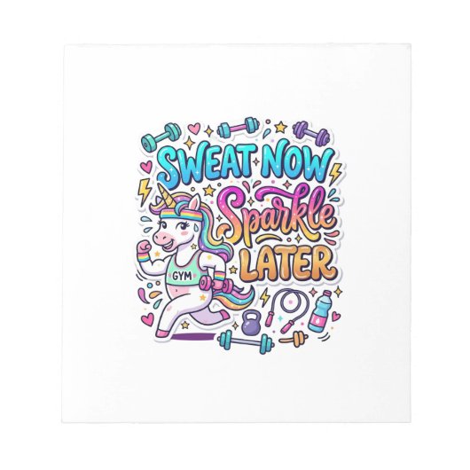 Eenhoorn Zweet Nu Glans Later Cadeaubon Vector D Notitieblok (Voorkant)