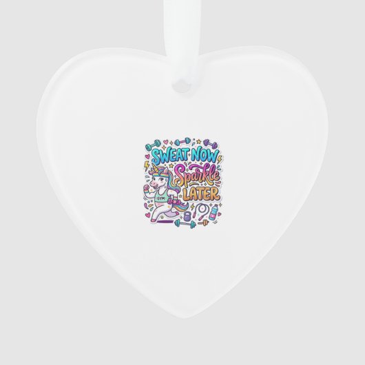 Eenhoorn Zweet Nu Glans Later Cadeaubon Vector D Ornament (voorkant)