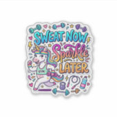 Eenhoorn Zweet Nu Glans Later Cadeaubon Vector D Sticker (Voorkant)