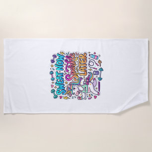Eenhoorn Zweet Nu Glans Later Cadeaubon Vector D Strandlaken