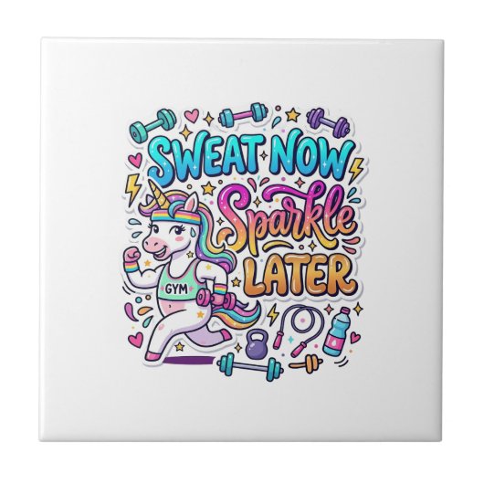 Eenhoorn Zweet Nu Glans Later Cadeaubon Vector D Tegeltje (Voorkant)