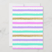 Eenhoorn Zwembad Feestje Kaart (Achterkant)