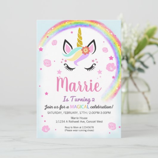 eenhoornafdruk (Staand voorkant)