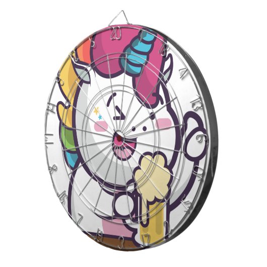 eenhoornbier dartbord (Voorkant Rechts)