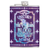 Eenhoornbloed Paarse iriserende stof Heupfles (Voorkant)