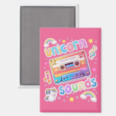 Eenhoorncassettescollage Magneet (Voorkant / Achterkant)