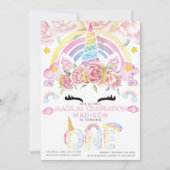 Eenhoornfeest Magische eerste verjaardag Kaart (Voorkant)