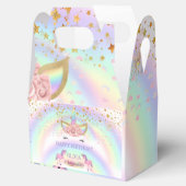 Eenhoornfeest Regenboog 1e verjaardag grillig meis Bedankdoosjes (Geopend)