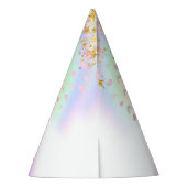 Eenhoornfeest Regenboog 1e verjaardag grillig meis Feesthoedjes (Achterkant)