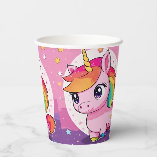 Eenhoornglas voor feest papieren bekers (Achterkant)