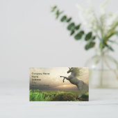 eenhoornhert visitekaartje (Staand voorkant)