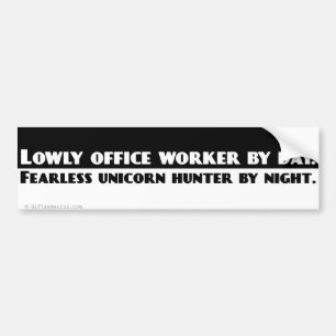 Eenhoornjager zonder oormerk bumpersticker