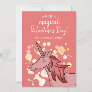 Eenhoornkinderen klaslokaal Valentijnsdag Feestdagenkaart
