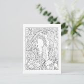 Eenhoornkleurig Briefkaart | Leuke DIY Art Kaart (Staand voorkant)