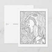 Eenhoornkleurig Briefkaart | Leuke DIY Art Kaart (Voorkant / Achterkant)