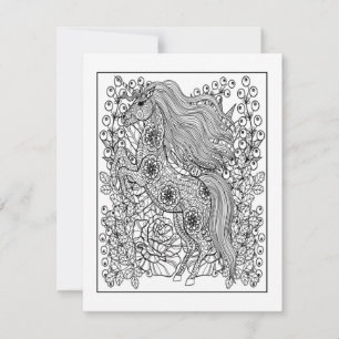 Eenhoornkleurig Briefkaart Magical DIY Art Kaart