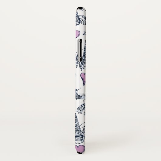 eenhoornliefdesmarineorchidee wit Case-Mate iPhone case (Achterkant / rechts)