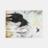 eenhoornliefdesvaece Blanket Fleece Deken (Voorkant (Horizontaal))