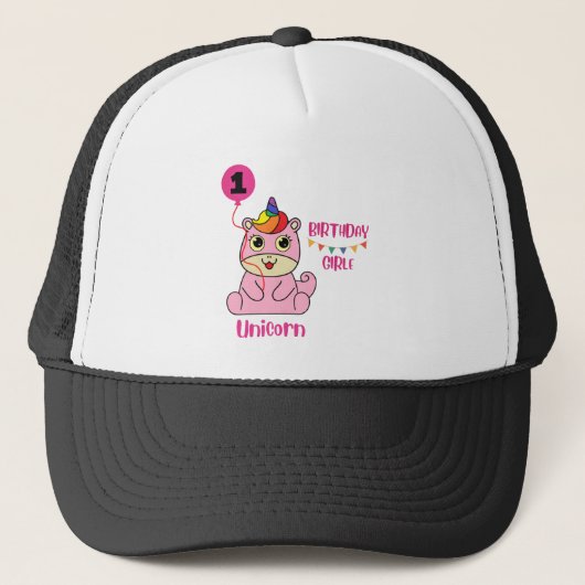 eenhoornmeisje trucker pet (Voorkant)