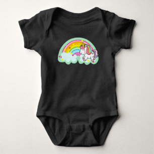 Eenhoornpaard met regenboog Cartoon-24964 Romper