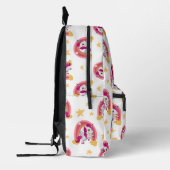 Eenhoornpatroon Wit Bedrukte Rugzak (Links)